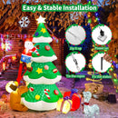 7.9 FT Inflatable Christmas Tree Decorations with Rotated Snowflake Light — 3