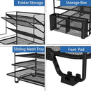 Simple Trending 7 Tier Desk File Organizer, Letter Tray Paper Organizer with Pen Holder and Metal Hanging Basket, Black — 3