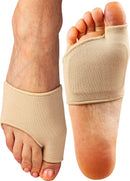Brison Metatarsal Pads for Women and Men Ball of Foot Cushion - Gel Sleeves Cushions Pad - Fabric Soft Socks for Supports Feet Pain Relief - 2 Pairs (Beige, Medium) 8