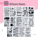 Mr. Pen- Bible Journaling Stencil Set, 4.2 x 7 Inch, 14 Sheets — 2