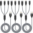 Multi Charging Cable 4ft 3Pack 3 in 1 Charger Cord, Multiple Rapid Cable 1