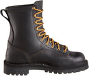 Danner Rain Forest 8” Waterproof Work Boots for Men - Full-Grain Leather with Breathable Gore-Tex, Comfort Footbed & Traction Heel Outsole, EH Rated - Black — 7