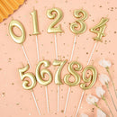 PHD CAKE 2.76 Inch Elegant Gold 8 Number Birthday Candles, Gold Number Candles, Cake Number Candles, Party Celebration — 3