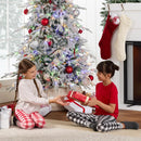Best Choice Products Lighted Aspen Christmas Tree, 7.5ft Flocked Artifical Noble Fir, Pre-Lit White & Multicolored LED Lights Premium Holiday Décor - Green — 6