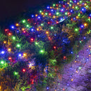 Dazzle Bright Christmas 200 LED Net Lights, 9.8 FT x 6.6 FT Connectable Mesh Lights Clear Wire with 8 Lighting Modes, Christmas Decorations for Indoor Outdoor Bush Yard Garden Decor (Multi-Colored) — 1