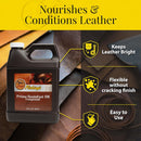 Fiebing's Prime Neatsfoot Oil 32 Fl Oz - Leather Conditioner & Preservative with Synthetic & Natural Animal Oil - Waterproof, Soften, Restore & Strengthen Leathercraft Shoe, Boot, Saddle, Couch, Purse — 4