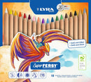 LYRA Super Ferby Giant Triangular Colored Pencil, Unlacquered, 6.25 Millimeter Cores, Assorted Colors, 18-Pack (3711180) — 1