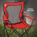 Coleman Broadband Mesh Quad Camping Chair with Carry Bag & Cup Holder, Cooling Mesh Back with Adjustable Arms, Great for Camping, Tailgating, Firepits, Patio, & More | Modern — 5