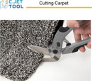C.JET TOOL 10" Heavy Duty Scissors - Carpet Cutter, Industrial Multipurpose for Cardboard, Leather, Pruning, Gardening - Professional Soft Grip Stainless Steel (Black) — 8