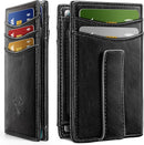 BULLIANT Magnetic Slim Leather Pocket Wallet Money Clip For Men 12Cards - Alaska Leather - Black — 1