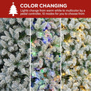 Hykolity 7.5 ft Prelit Christmas Tree with 1,446 Snow Flocked Branches — 5