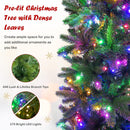 GOFLAME 6ft Pre-lit Pencil Christmas Tree, Artificial Christmas Tree with 270 LED Lights, 10 Light Modes, 648 Branch Tips, Metal Stand, Hinged Xmas Tree for Holiday Festival Decor — 4