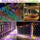 510 LED Christmas Net Lights, 28ft x 5ft Mesh Lights Outdoor Clear Wire 8 modes, Waterproof Connectable String Lights Plug in for Xmas Tree Bushes Garden Holiday Party Decorations - Multicolor — 4