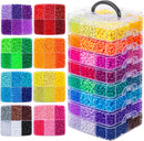 Simetufy 10000PCS Pony Beads Bulk 48 Colors Rave Kandi Bracelet Making Kit — 1