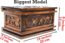 Walnut Treasure Within Puzzle Secret Magic Box Hand Made Unique Jewelry Box with Hidden Key 10"x6"x5" (25cmx15cmx12cm) — 4