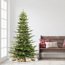 Puleo International 6.5ft Pre-Lit Aspen Fir Artificial Christmas Tree — 6