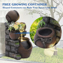 TOBYUL 4-Tiers Garden Fountain Outdoor, Water Fountains and Waterfalls