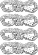 Rhinestone Shoe Laces,Rhinestone Laces for Sneakers,Crystal Shoe Lace for Sneakers,Crystal Shoes Lace for Sweatpant | Transparent Crystal | Quantity: 4 Pcs — 1