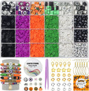 WANSPOORTS 3200+pcs Polymer Clay Beads Charms Friendship Bracelet Necklace Earring Jewelry Making kit, Accessories… — 1
