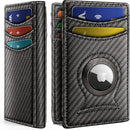 BULLIANT Magnetic Slim Leather Pocket Wallet Money Clip For Men 12Cards - Carbon Fiber Leather - Sacred Grey — 1