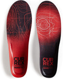 CURREX HikePro Insoles for Hiking Boots & Shoes – Shock Absorbing Inserts to Help Reduce Fatigue and Increase Performance – Anti-Slip Heel Surface for Stability – for Men & Women – Low Arch, Large - Low Arch - Red — 2