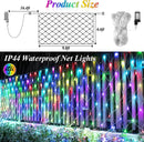 LitHome 204 LED Christmas Net Lights Outdoor Connectable, 9.8FT x 6.6FT — 5