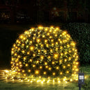 WBao Christmas Lights Outdoor, 200LED 8.4ft x 5.2ft Christmas Net Lights with 8 Modes, Timer, End to End Connectable, Waterproof LED Net Lights for Lawn, Bushes, Trees Xmas Decorations, Warm White — 1