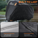 TATATOO Heavy Duty Motorcycle Cover Waterproof Outdoor Storage Fits Up to 96.5"