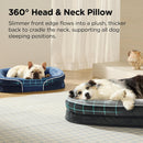 Brand Bedsure 360°Oval Bolster Orthopedic Dog Beds Large Sized Dog,35" Grey