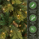 National Tree Company 7.5ft Pre-Lit Carolina Pine Artificial Christmas Tree — 6