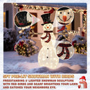 BlueWish Snowman Christmas Decorations, 5FT Lighted Snowman Decorations for Outdoor, Christmas Decorations Outdoor Warm Light Up 90 LED for Yard Indoor Garden Lawn — 5