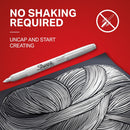 Sharpie Metallic Permanent Markers, Fine Point, Silver, 2 Count - For Black Paper or Dark Surfaces, Arts & Crafts, Posters | 1 Count (Pack of 2) — 4