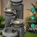 Ultym 19.5" H 4-Tier Indoor & Outdoor Water Fountain with LED Lights