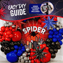 ALL-IN-1 Spider Balloon Arch Kit with BONUS Starburst for Spidy Birthday Decorations - Red Blue Spider Balloons for Spidy Man Party Decorations - Miles Birthday Decoration, Spidey Balloons — 6