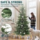 YITAHOME 6.5ft Prelit Aspen Fir Crystal-Decorated Christmas Tree w/Remote — 6