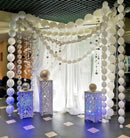 White Link Balloons, 100PCS Linking Balloons with Tail for Making Balloon Wall Arch and Chains, Pearl Quick Balloon for Wedding Birthday Baby Shower Engagement Graduation Party Decorations (6inch) | 6 inch — 7