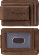 Toughergun Slim Wallet for Men RFID Blocking Money Clip, Minimalist Front Pocket Credit Card Holder, Magnetic Thin Mens Wallets with ID Window — 1