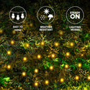 JOYIN 100 LED Christmas Net Lights,4X 6FT Christmas Mesh Lights with 8 Modes, Connectable, Waterproof for Bushes Trees Yard Indoor Outdoor Xmas Decorations (Warm White) — 2