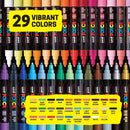 posca Acrylic Paint Markers, 8K Broad Bold Thick Chisel Tips, Artist Recommended Pens for Coloring Gifts, Fabric, Canvas, Glass, Wood or Metal, Set of 15 | 8K Tip — 8