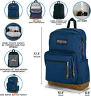 JanSport Right Pack Backpack - Durable Daypack with Padded 15" Laptop Sleeve, Spacious Main Compartment & Integrated Water Bottle Pocket - Black — 7