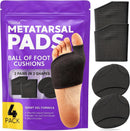 Metatarsal Pads for Women & Men – Gel Ball of Foot Cushions – Bunion & Callus Cushions for Shoes – Toe Sleeves & Foot Brace with Metatarsalgia Insoles, Reusable Forefoot Support (Women US: 6.5–9.5) 1