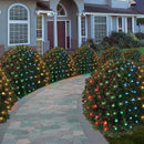 Christmas Lights Outdoor, 200 LED 9.8FT x 6.6FT Waterproof Net Lights Clear Wire Plug in with 8 Modes, Christmas Mesh Lighted Decorations for Xmas Indoor Tree Bush Yard Home Decor, Multi-Colored — 5