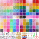 120 Colors 4mm Seed Beads Bracelet Making Kit,13000pcs 5 Types Small Beads — 1