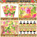 OHOME 2 Pack Luau Party Decorations - Plastic Tablecloth for Hawaiian Theme Party Decorations | Tropical Summer Beach Pool Birthday Backdrop Favors Supplies | Red Green Yellow — 3
