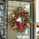 Christmas Wreath with Lights, Soomeir 24 Inch Lighted Christmas Wreaths for Front Door with Pine Needles and Berries, Large Prelit Wreath for Holiday Winter Window Outdoor Indoor Xmas — 6
