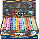 JOYIN 224 PCS Sidewalk Chalks Set Non-Toxic Washable Jumbo Chalk for Outdoor Art Play, Painting on Chalkboard, Blackboard and Playground — 1