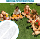 Piriuuo 2 Pairs Kids Memory Foam Insoles, Cropable Kids Insoles Soft Comfortable Shoe Insoles Shock Absorption Insoles Sweat-Absorbent Replacement Insoles for Kids Shoes (2.5-4) — 6