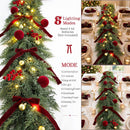 9FT Christmas Garland with Lights Ornaments Realistic Preit Cedar Garland — 4