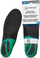 Spenco Lower Back Support Insole (FSA&HSA Eligible),Arch Support- Deep Heel Cupping - Breathability -Trim-to-Fit Sizing- Men's 7-13 - Black/Green — 1