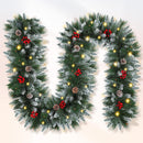 Christmas Garland,Christmas Garland with Lights, Christmas Decoration,9FT/2.7M, for Mantle, Home, Stairs, Fireplace, Porch, Door,Indoor/Outdoor (Green) — 1